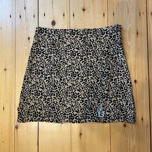 Free People leopard print mini skirt